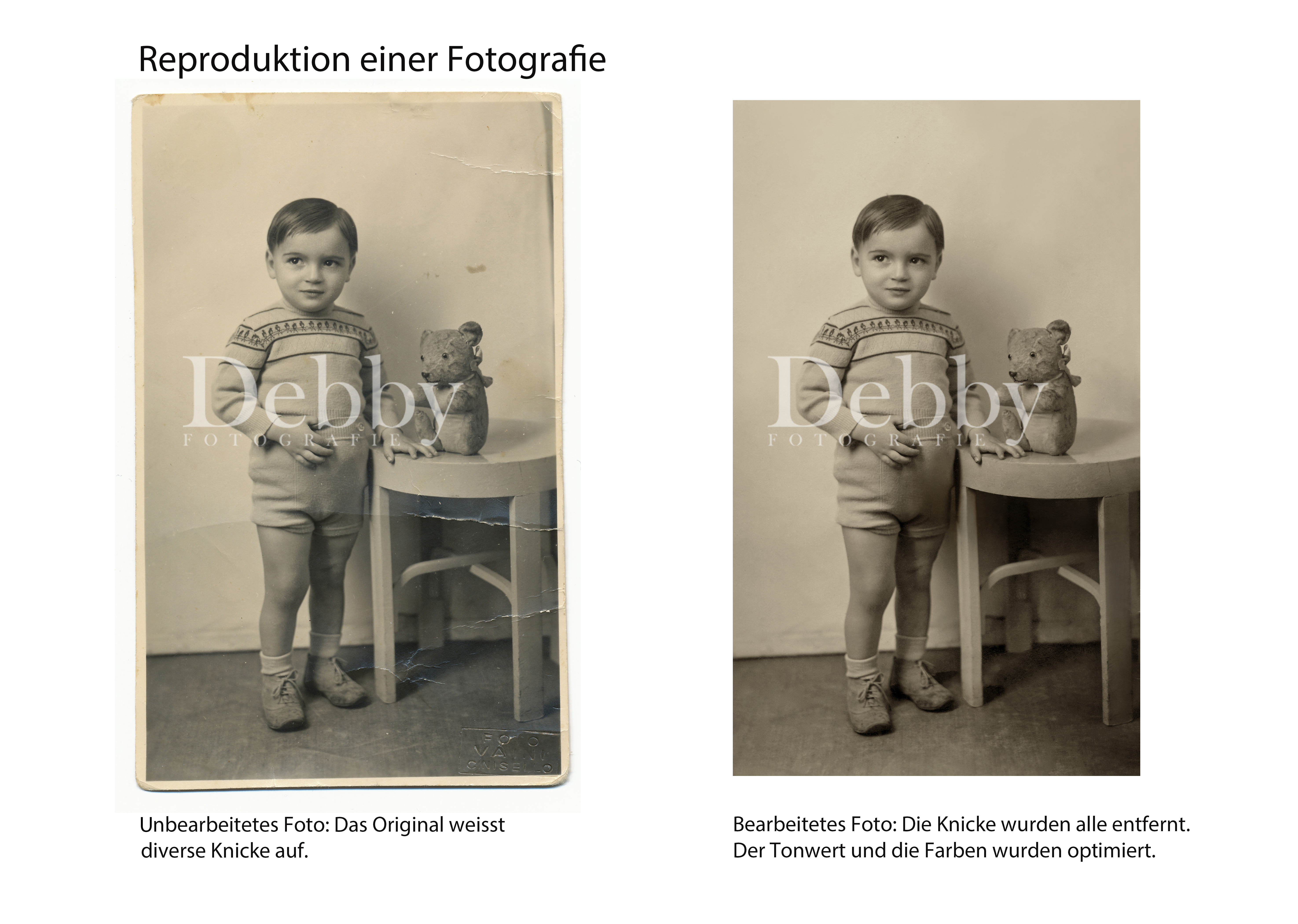 Digitalisierung von Papierabzügen mit Restaurierung