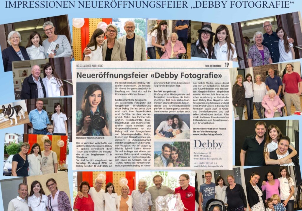 Neueröffnungsfeier Debby Fotografie Wetzikon-Robenhausen, Fotostudio